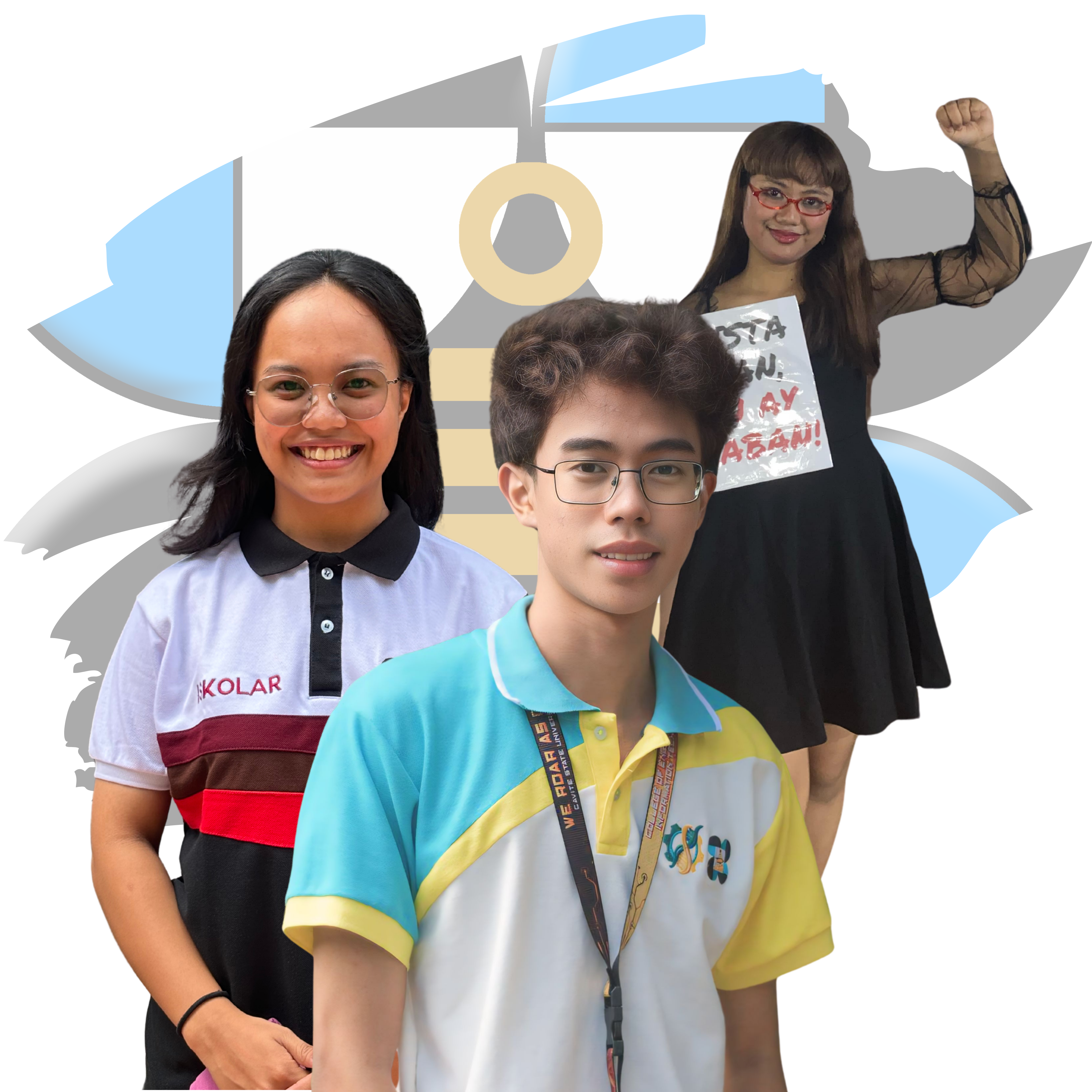 Hand holding a pencil graphic